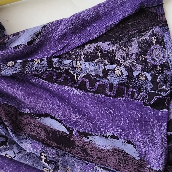 Rabbit Rabbit Rabbit Vintage Purple Rayon Sleeveless Midi Dress - Picture 8 of 8